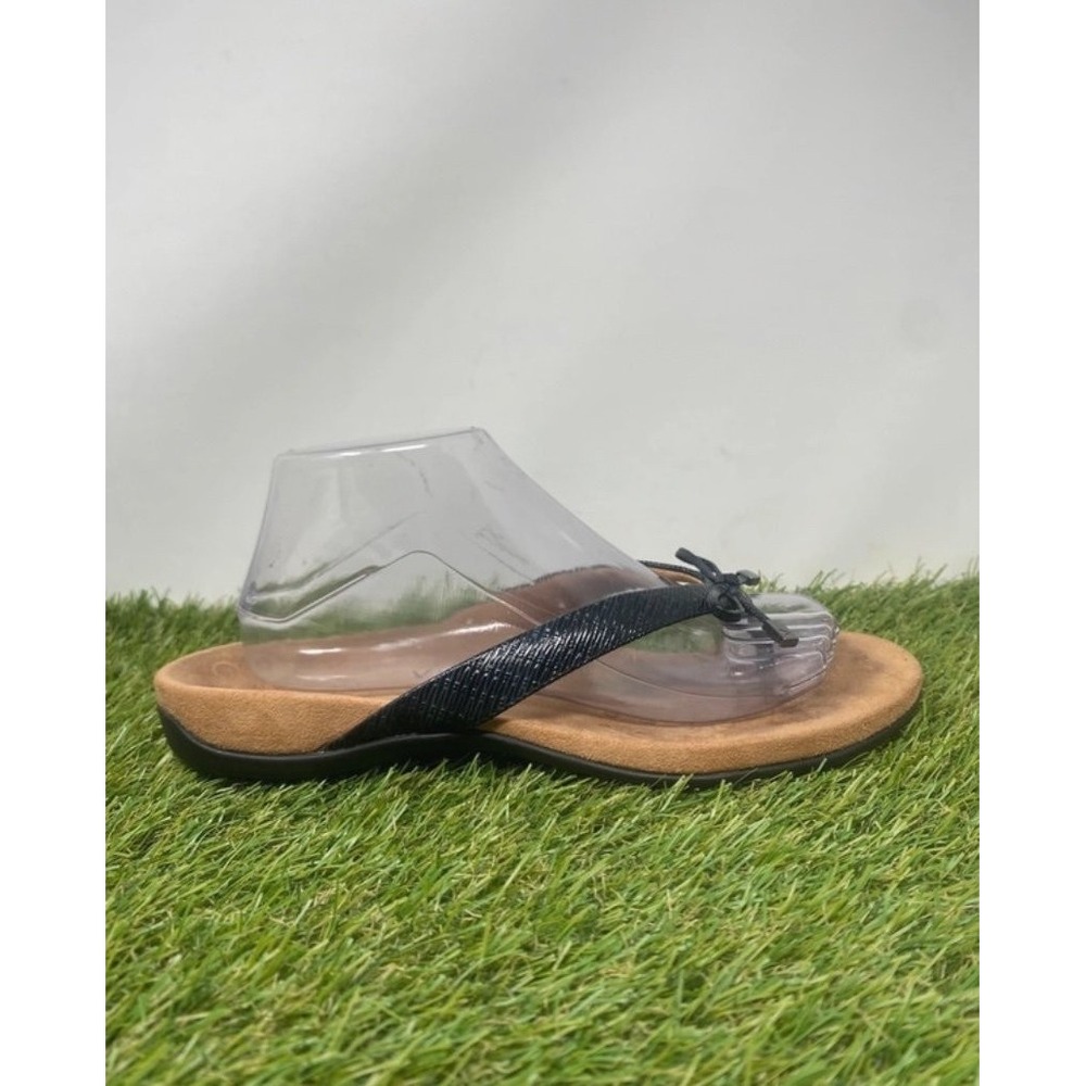 Vionic Bella II Black Thong Sandals Orthotic Arch Support Women's Size 9.5